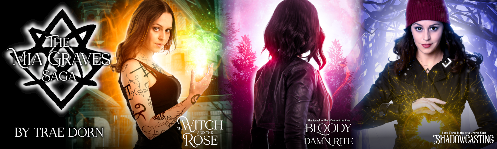 Read the Mia Gravs Saga books, a queer contemporary fantasy series, by Trae Dorn right now!